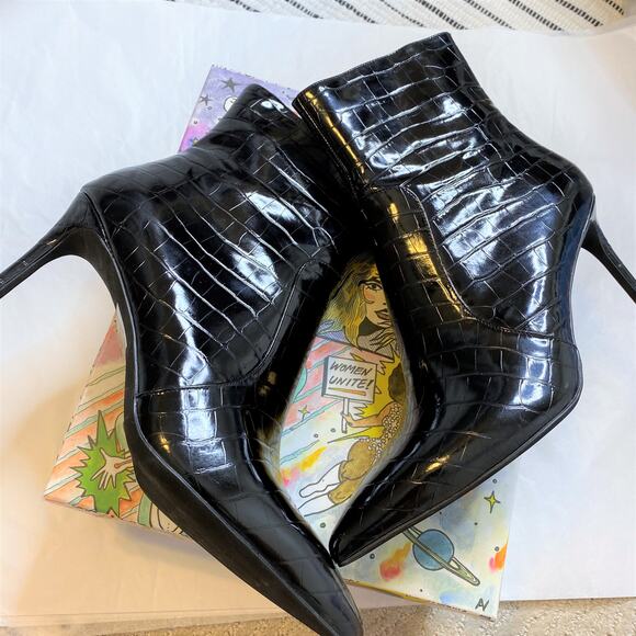 Jeffrey Campbell NIB Khalees Snake Embossed Bootie - Picture 5 of 11